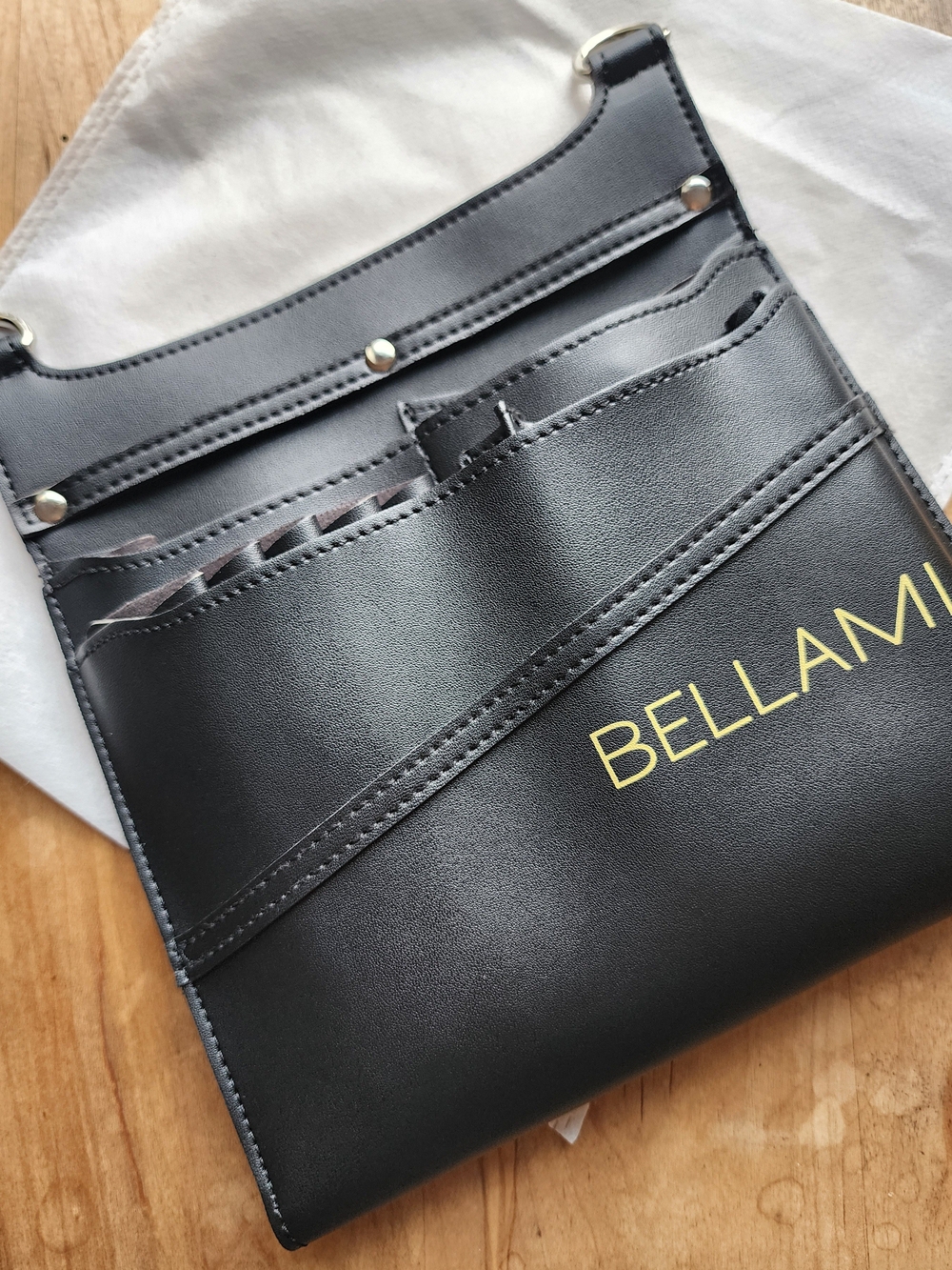 Bellami Black Leather Hairatylist Organizer Pouch